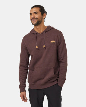 Tentree Juniper Cork Patch Hoodie Deep Mahogany Heather