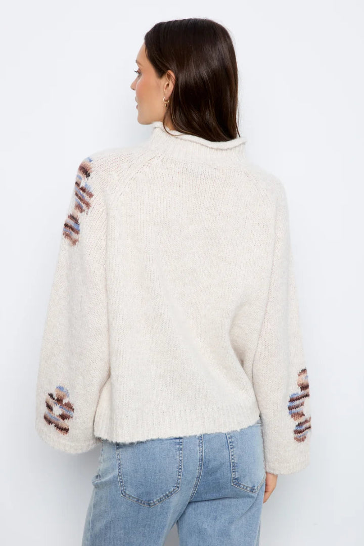 Charlie B High Neck Knit Sweater Heart Placement Lake Tahoe