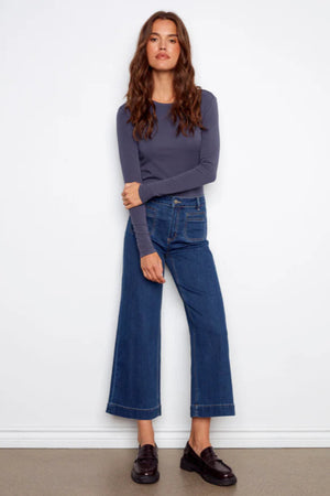 Charlie B Cropped Patch Pocket Indigo