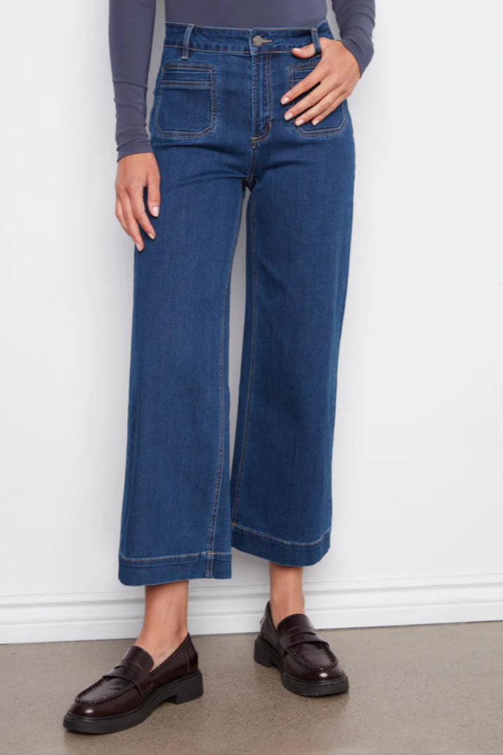 Charlie B Cropped Patch Pocket Indigo