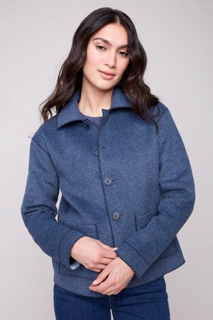 Charlie B Reversible Plaid Jacket Moonlight