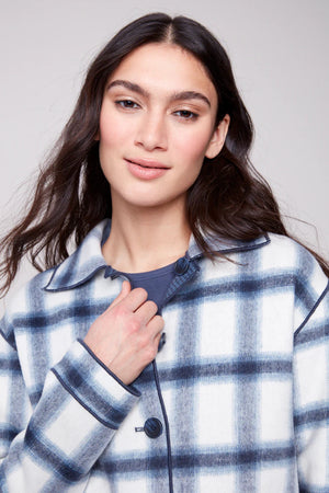 Charlie B Reversible Plaid Jacket Moonlight