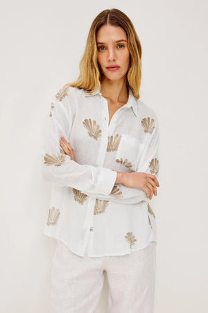 Rails Charli Shirt Taupe Seashells