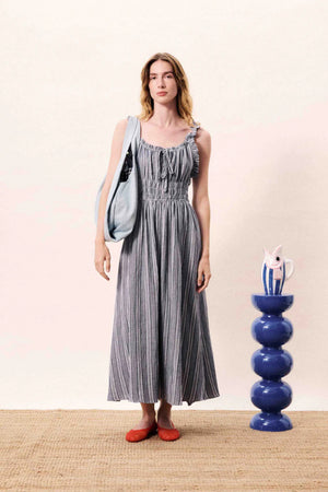 Frnch Obea Dress Bleu Jean