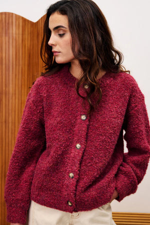 Frnch Selkirk Cardigan Bordeaux