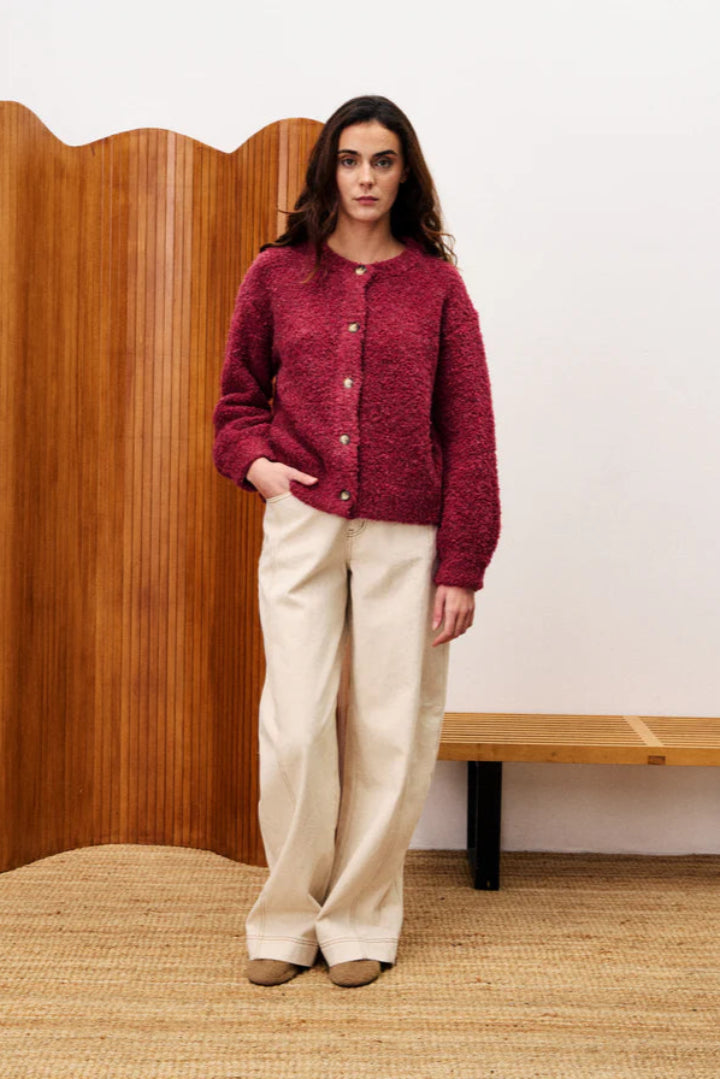 Frnch Selkirk Cardigan Bordeaux