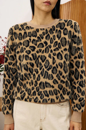Frnch Canna Pullover Leopard