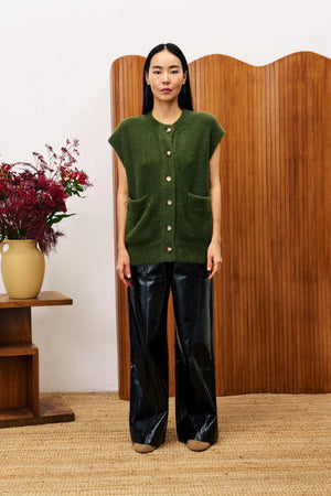 Frnch Matcha Cardigan Vert Mousse
