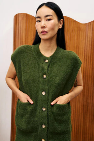 Frnch Matcha Cardigan Vert Mousse