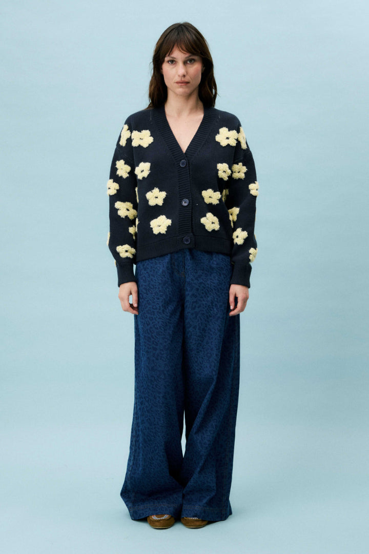 Frnch Bergenia Cardigan Bleu Marine