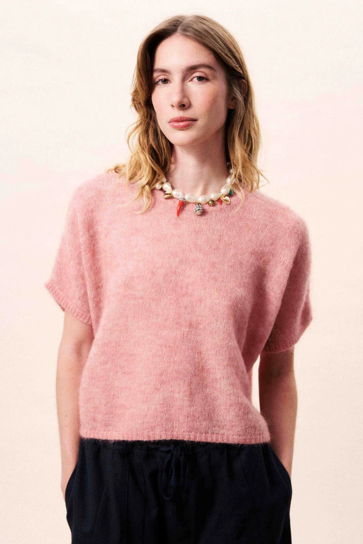 Frnch Gocta Sweater Rose Pale