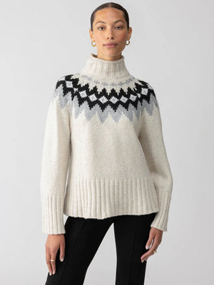 Sanctuary Tis the Season Fairisle Sweater Toasted Almond Multi