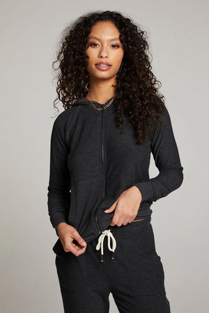 Chaser Longsleeve Raglan Zip Up Hoodie