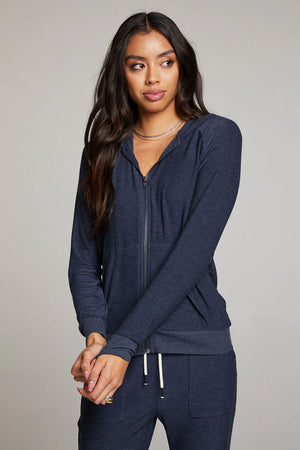 Chaser Longsleeve Raglan Zip Up Hoodie