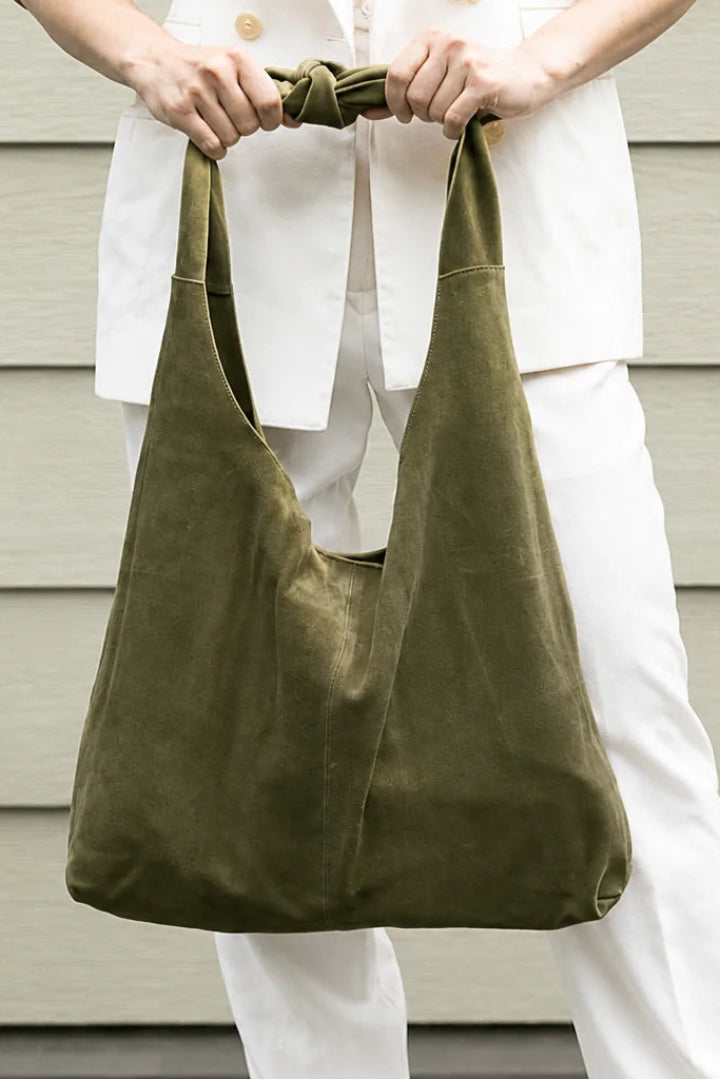 Risa Knot Tote Suede