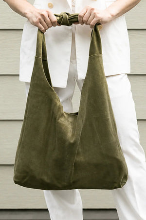 Risa Knot Tote Suede
