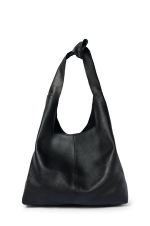 Risa Knot Tote Leather Black