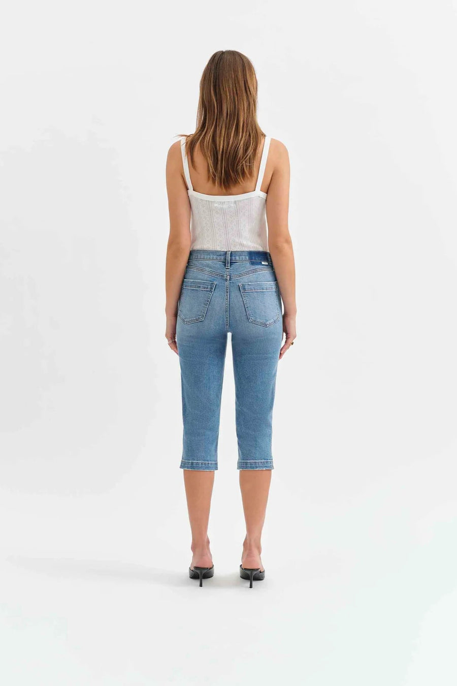 Daze Midtown High Rise Capris Text Me