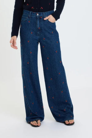 Daze Far Out High Rise Wide Leg Cherry Avenue