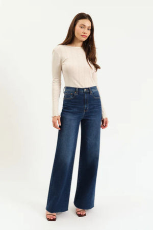 Daze Far Out High Rise Wide Leg Waterfall