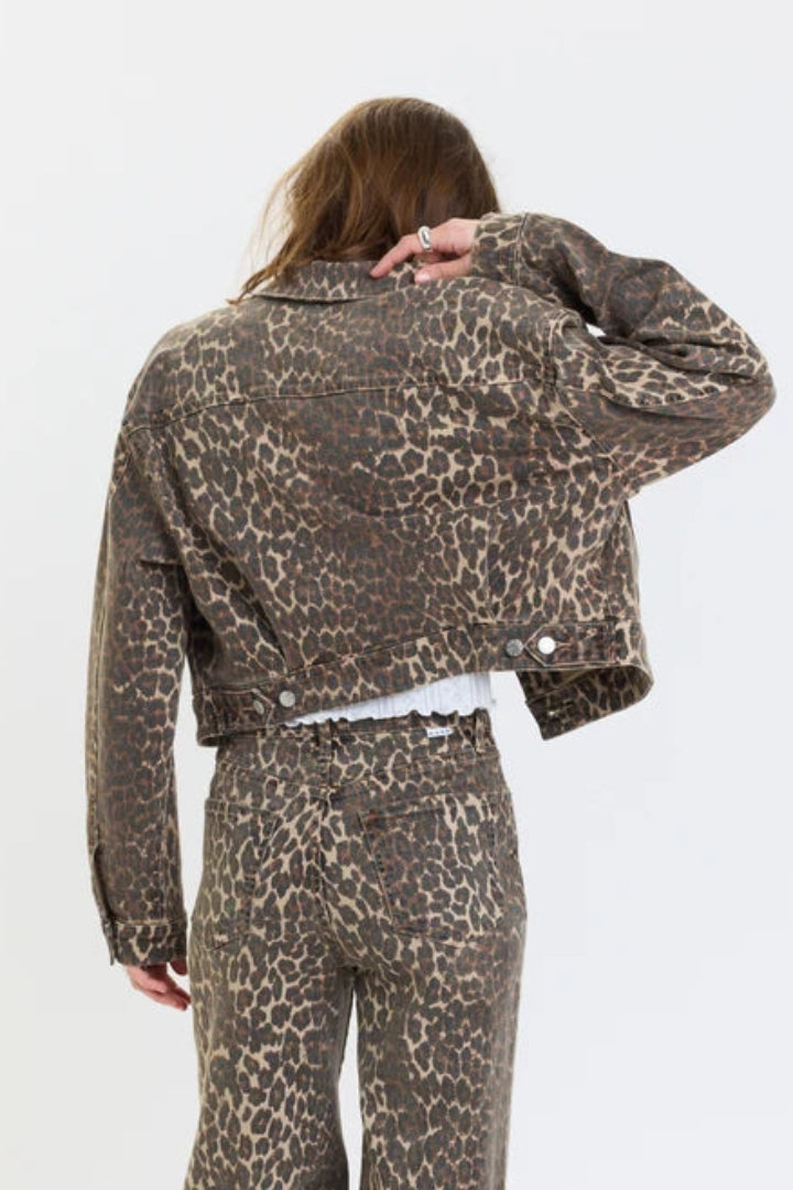 Daze Del Mar Cropped Trucker Jacket Cool Cat