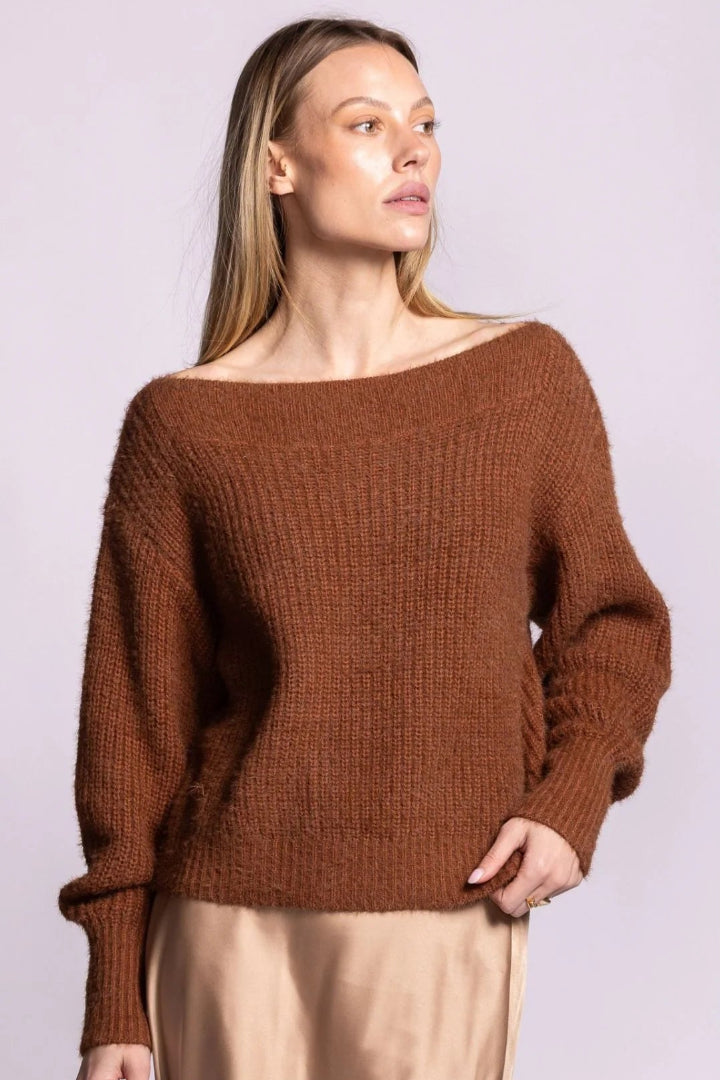 Pink Martini Delcy Sweater Brown
