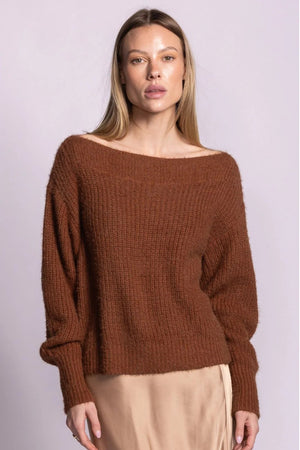 Pink Martini Delcy Sweater Brown