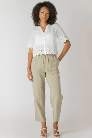Room 34 Straight Leg Casual Pant Light Sage