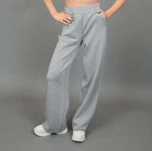 RD Style Second Skin Victoria Pull On Wide Pant Mid Heather Grey