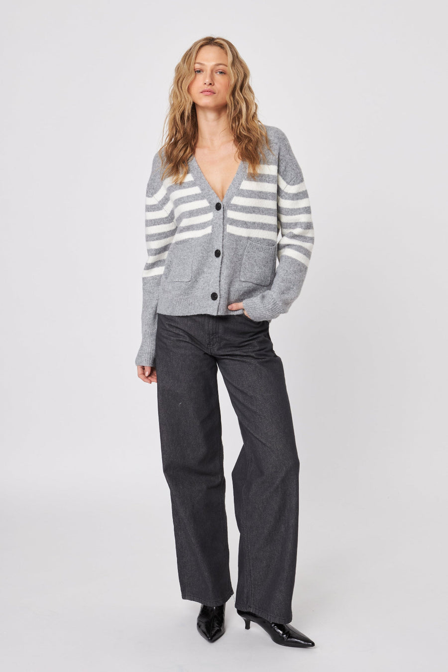 John + Jenn Striped Cardigan Glacial