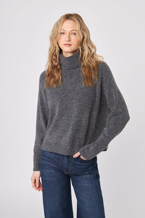 John + Jenn Turtleneck Pullover Granite