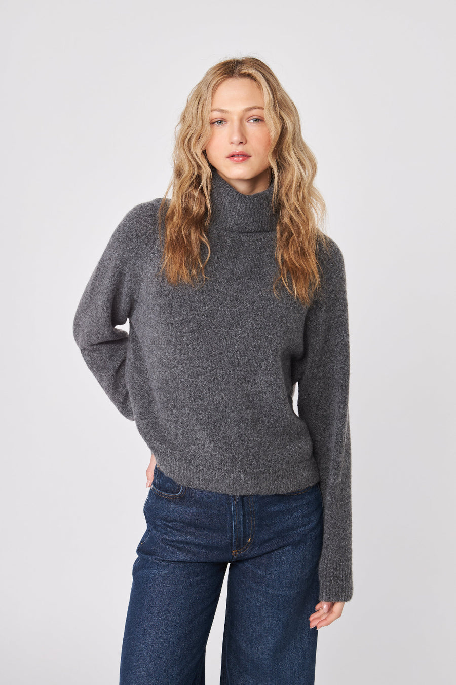 John + Jenn Turtleneck Pullover Granite
