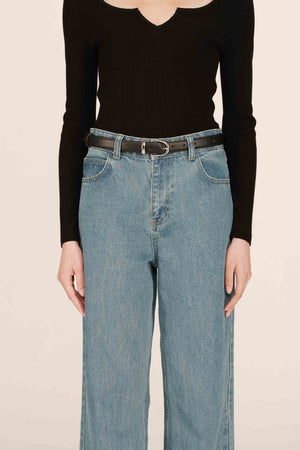 Grace & Mila Silver Belt Noir