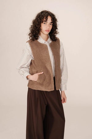 Grace & Mila Sinatra Vest Taupe
