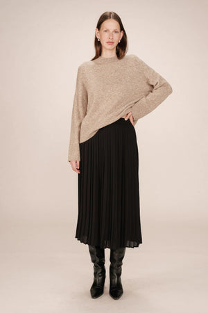Grace & Mila Plisse Skirt Noir
