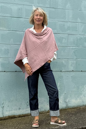 Gilmour Travel Poncho Dusty Rose