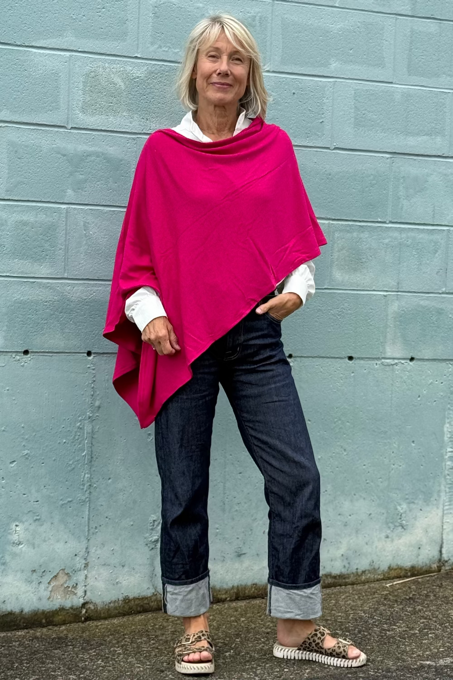 Gilmour Travel Poncho Magenta