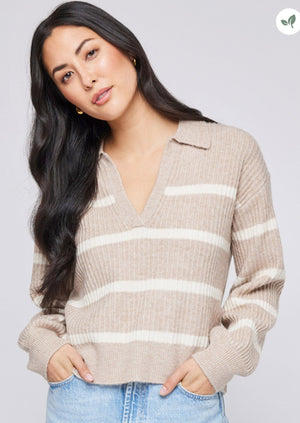 Gentle Fawn Beckett Pullover Oatmeal Stripe