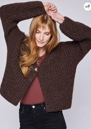 Gentle Fawn Ilene Cardigan Heather Espresso