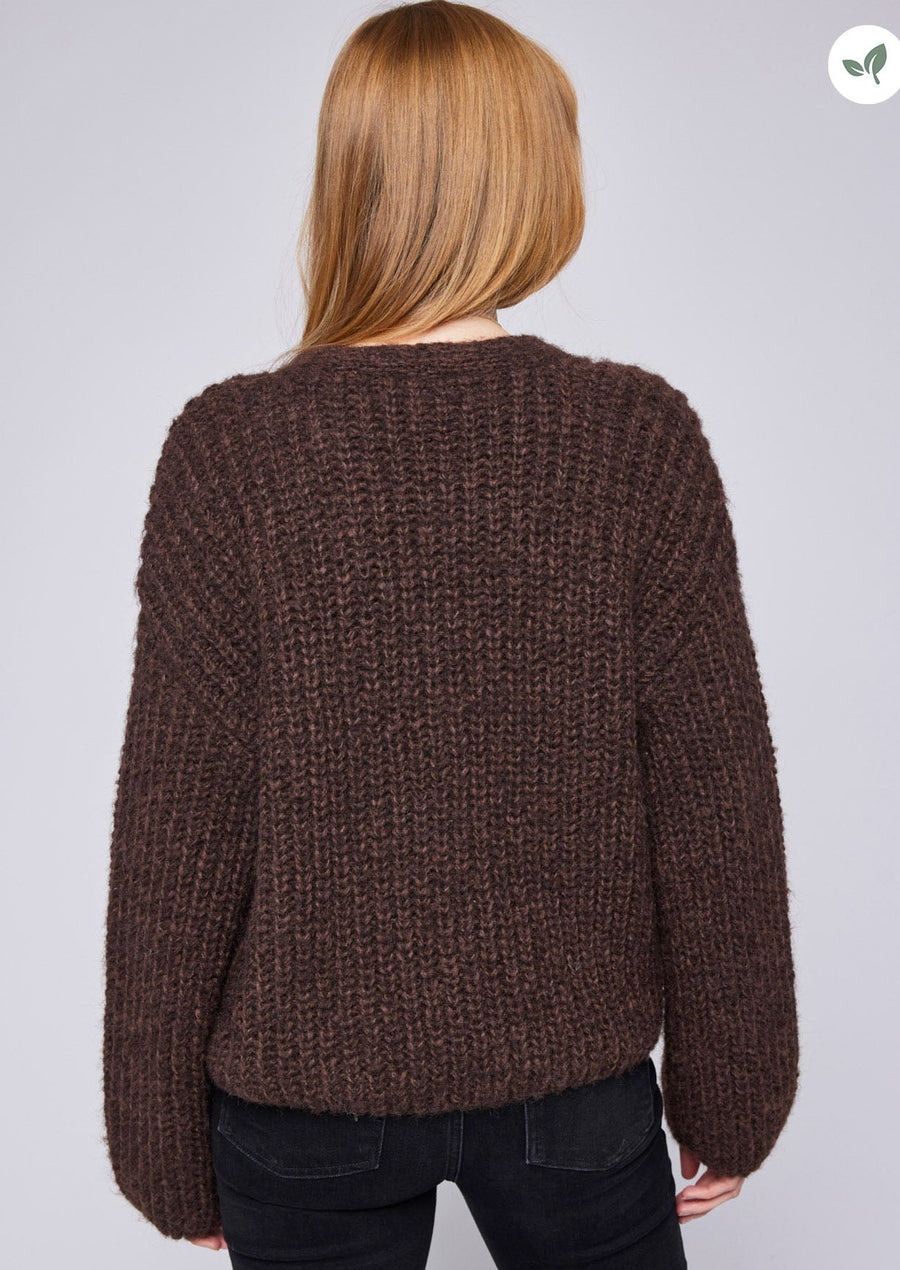 Gentle Fawn Ilene Cardigan Heather Espresso