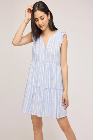 Gentle Fawn Maggie Mini Dress Blue Stripe