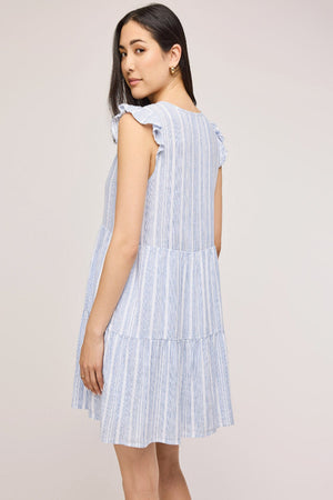 Gentle Fawn Maggie Mini Dress Blue Stripe