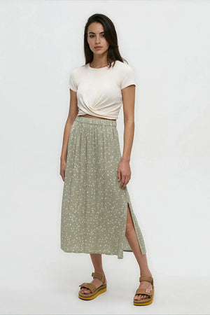 TenTree Yaletown Skirt Light Moss Bloom Floral