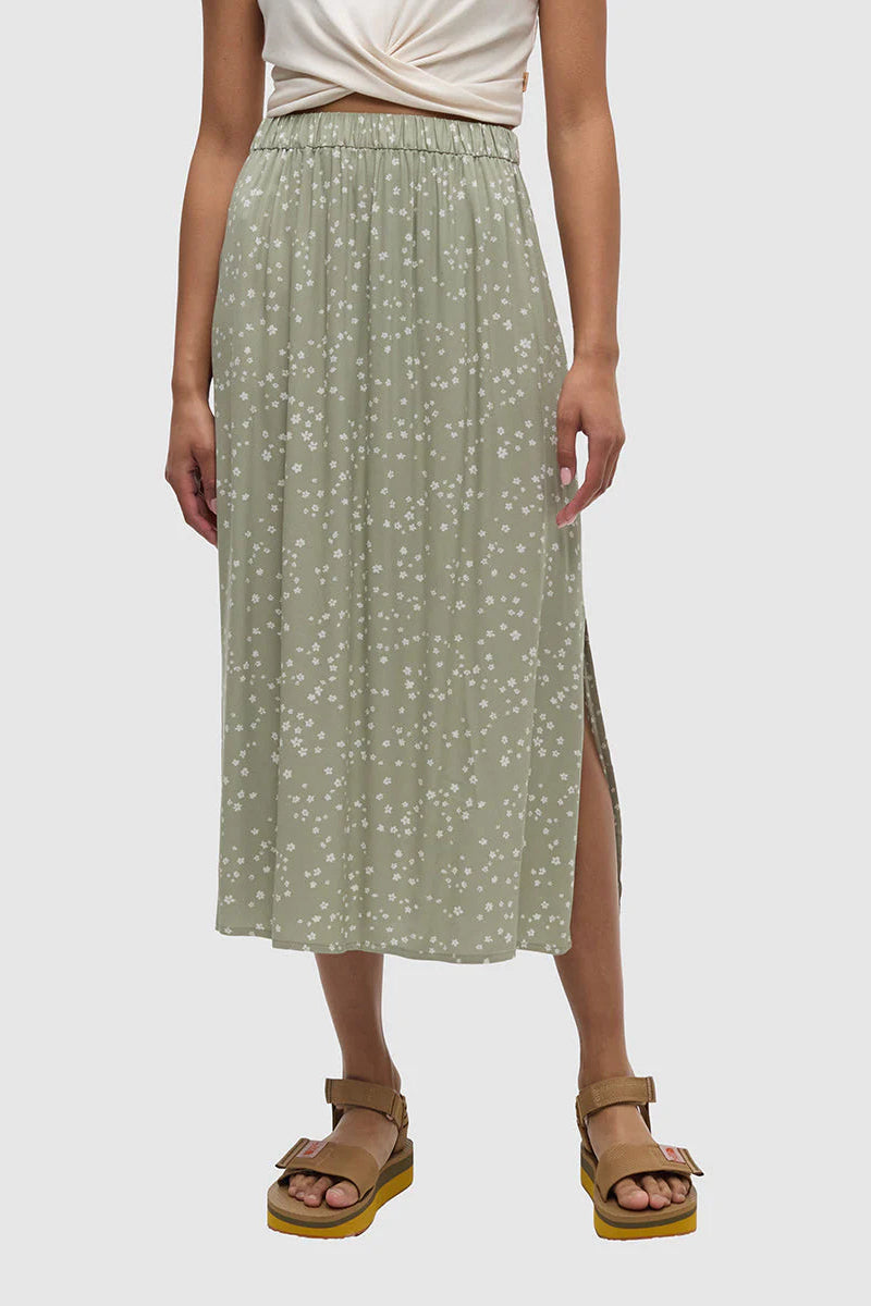 TenTree Yaletown Skirt Light Moss Bloom Floral