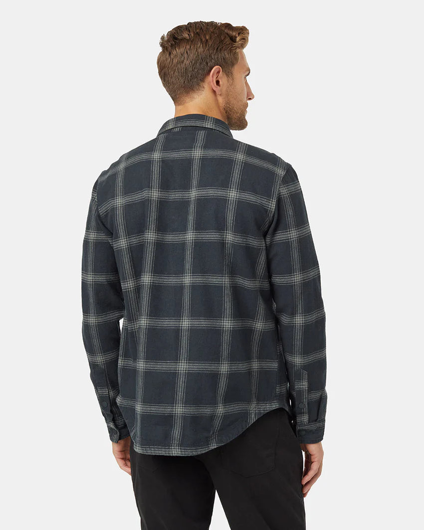 Tentree Kapok Flannel Colville Forest River Green Plaid