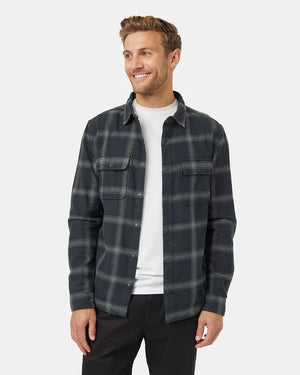 Tentree Kapok Flannel Colville Forest River Green Plaid