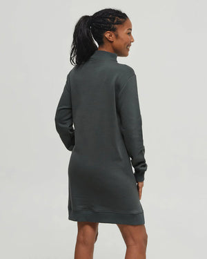 Tentree Mockneck Sweatshirt Dress Urban Green