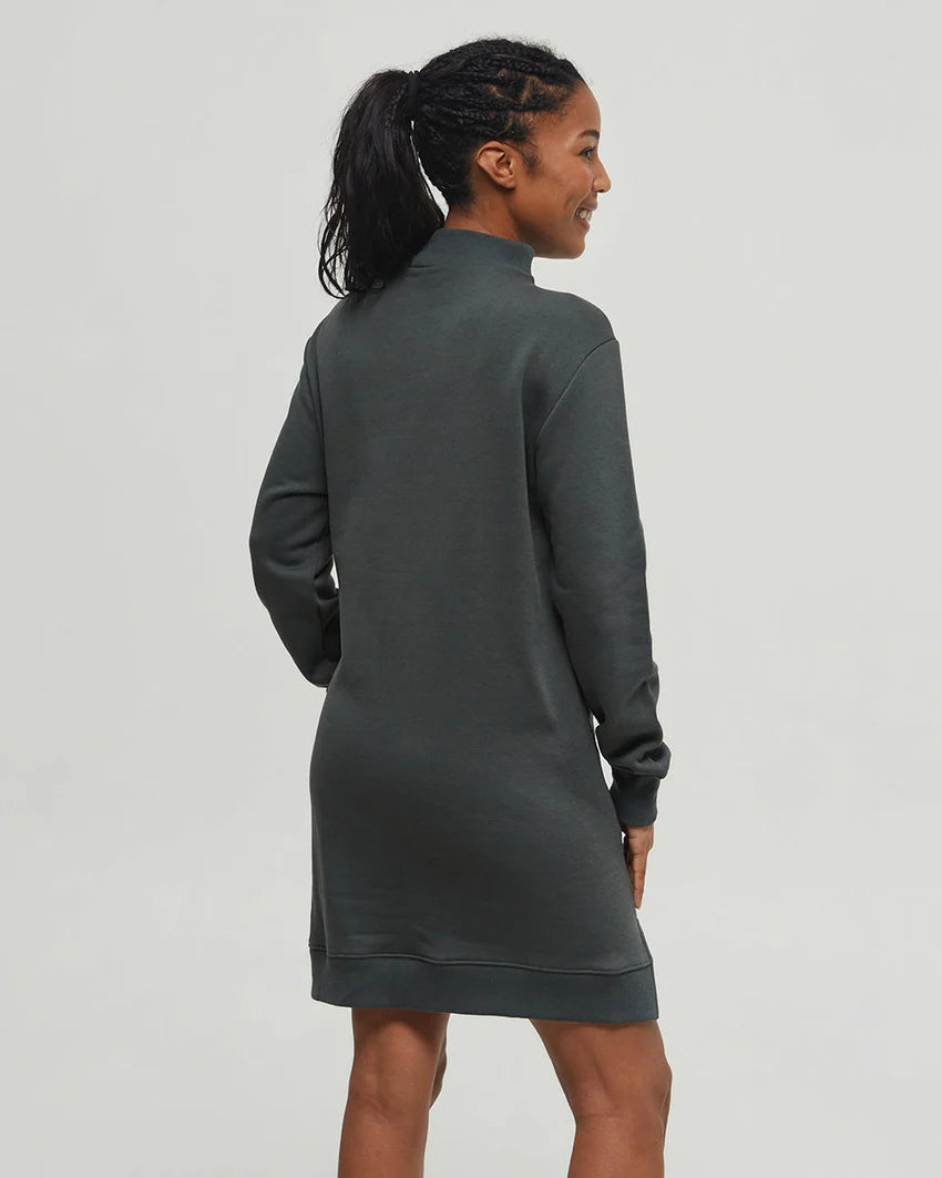 Tentree Mockneck Sweatshirt Dress Urban Green