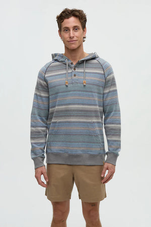 Ten Tree Woodrow Hoodie Graphite Multi Stripe
