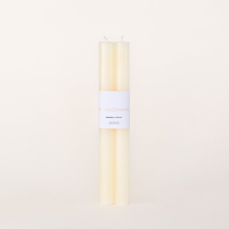 Homecoming Beeswax Rolled Candles